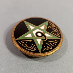 INSIGNE MILITAIRE 9 ème RTM REGIMENT DE TIRAILLEURS MAROCAINS FABRICATION DRAGO PARIS G442